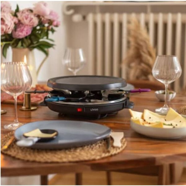 Livoo Raclette-Grill 6 Personen 800 W Schwarz