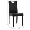 vidaXL Esszimmerst&uuml;hle 4 Stk. Schwarz Kunstleder