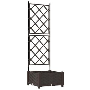 vidaXL Garten-Pflanzgef&auml;&szlig; Braun 40 x 40 x 125,5 cm PP