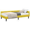 vidaXL Eckbettgestell mit Matratze 2 stk. Gelb 100 x 200 cm Samt