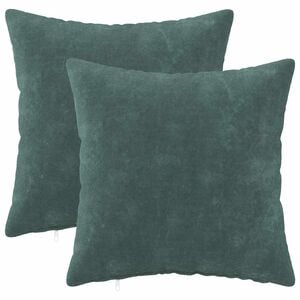 vidaXL Kissen mit Kissen HEERLEN 2 Stk. Meeresblau Mikrofaser Fleece