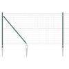 vidaXL Euro-Zaun mit Stacheln 10 x 1,0 m PVC-beschichteter Stahl Gr&uuml;n