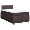vidaXL Boxspringbett mit Matratze Dunkelbraun 120x190 cm Stoff