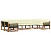 vidaXL Outdoor-Sofagarnitur 7 stk. Natur und Creme