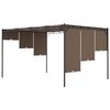 vidaXL Gartenpavillon mit Seitenvorhang 4x3x2,25 m Taupe