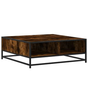 vidaXL Couchtisch R&auml;uchereiche 80x80x30 cm Holzwerkstoff und Metall