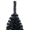 vidaXL K&uuml;nstlicher vorbeleuchteter Weihnachtsbaum Schwarz 120 cm PVC