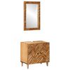 vidaXL Badezimmerschrank-Set Wandmontiert 2 pcs Massivholz Mango