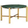 vidaXL Couchtisch Gr&uuml;n 60&times;60&times;35 cm Echtstein in Marmoroptik