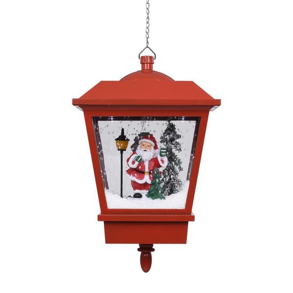 vidaXL Weihnachts-Hängelampe LED-Licht und Weihnachtsmann Rot 27×27×45