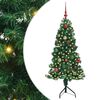 vidaXL Eckiger k&uuml;nstlicher Weihnachtsbaum Gr&uuml;n 150 cm PVC und Metall