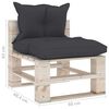 vidaXL 4-tlg. Garten-Lounge-Set aus Paletten mit Kissen Kiefernholz
