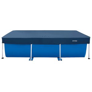 INTEX Poolabdeckung 260 x 160 cm Rechtwinklig PVC Dunkelblau und Grau