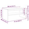 vidaXL TV-Schrank Sonoma-Eiche 80x40x40 cm Holzwerkstoff