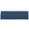 vidaXL Boxspringbett mit Matratze Blau 120x190 cm Stoff