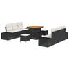 vidaXL Gartensofa-set 9 stk. Schwarz Poly-Rattan