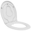vidaXL Schnellverschluss-WC-Sitz Weiß 44.5 x 37.3 x 4.3 cm Duroplast