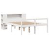 vidaXL Massivholzbett mit Regal ohne Matratze Wei&szlig; 135x190 cm Kiefer