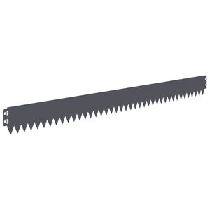 vidaXL Rasenkante 10 stk. 103 x 10 cm Stahl Anthrazit