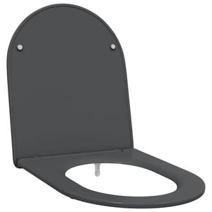 vidaXL Toilettensitz Anthrazit 47 x 36 x 3,4 cm Duroplast