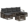 vidaXL Gartensofa-set 7 stk. Grau und Dunkelgrau Poly-Rattan
