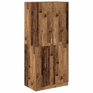 vidaXL Kleiderschrank Altholz-Optik 80x52x180 cm Holzwerkstoff