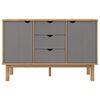 vidaXL Sideboard OTTA Braun&Grau 113,5x43x73 cm Massivholz Kiefer