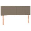 vidaXL Boxspringbett mit Matratze Taupe 140x190 cm Stoff