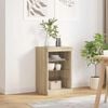vidaXL Sideboard mit LED-Leuchten Sonoma-Eiche 41x37x67 cm