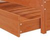 vidaXL Bettrahmen mit Schubladen 3 pcs Wachsbraun Kiefernholz