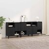 vidaXL Sideboards 3 pcs Schwarz Eichen-Optik 60 x 35 x 70 cm