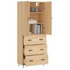 vidaXL Highboard Sonoma-Eiche 69,5x34x180 cm Holzwerkstoff