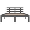 vidaXL Massivholzbett Grau 150x200 cm