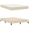 vidaXL Boxspringbett mit Matratze Creme 140 x 190 cm Stoff