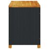 vidaXL Gartentruhe Schwarz 110x55x63 cm Poly Rattan Akazienholz