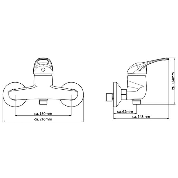SCH&Uuml;TTE Duscharmatur CALVINO Chrom