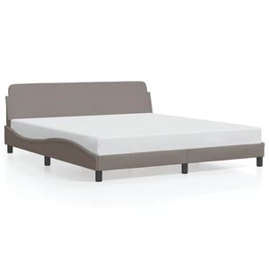 vidaXL Bettgestell "Dover" Taupe 180x200 cm Stoff