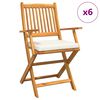 vidaXL Klappstuhl 6 stk. Braun Massivholz Akazie