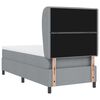 vidaXL Boxspringbett mit Matratze Hellgrau 100 x 200 cm Stoff