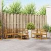 vidaXL Outdoor-Sofagarnitur mit Kissen 6 pcs Natur und Creme