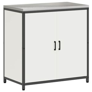 vidaXL K&uuml;chenaufbewahrungsschrank HATTEM Wei&szlig; 90 x 50 x 92 cm Stahl