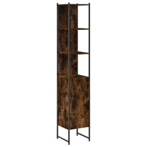 vidaXL Badschrank R&auml;uchereiche 33x33x185,5 cm Holzwerkstoff