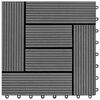 vidaXL Terrassenfliese 11 pcs Grau 30 x 30 cm WPC