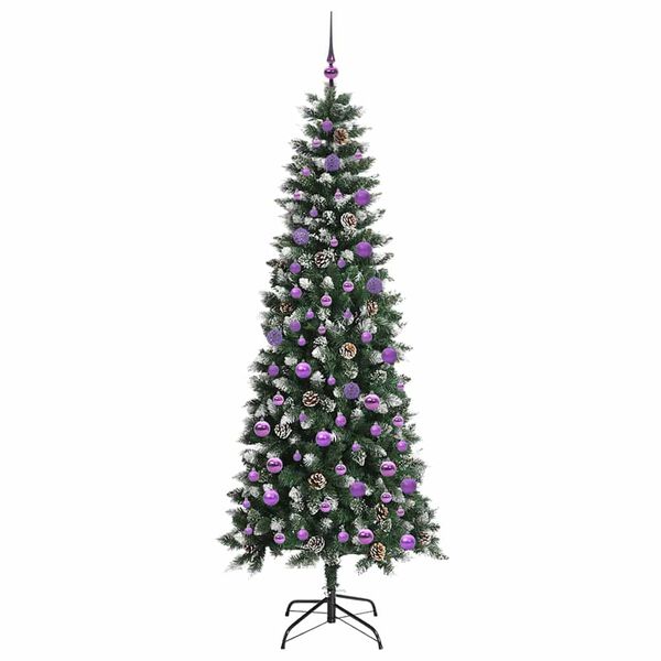 vidaXL K&uuml;nstlicher Weihnachtsbaum mit 300 LEDs mit St&auml;nder Gr&uuml;n 210 cm
