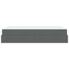 vidaXL Bettgestell mit Matratze mit Matratze 2 pcs Dunkelgrau Stoff