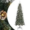 vidaXL K&uuml;nstlicher Weihnachtsbaum Gr&uuml;n 240 cm PVC, Plastik und Stahl
