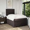 vidaXL Boxspringbett mit Matratze Dunkelbraun 120x190 cm Stoff