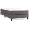 vidaXL Boxspringbettgestell Grau 90x190 cm Kunstleder