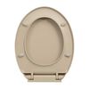 vidaXL Toilettensitz mit Absenkautomatik Beige Oval