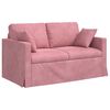 vidaXL Sofa Rosa Gesamtabmessungen: 138 x 78 x 80 cm (B x T x H) Samt
